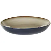Serax Diep Bord Terres De Rêves Tableware By Anita Le Gr Misty Grey Dark Blue L 23,5 cm