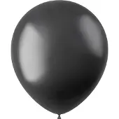 Folat ballonnen metallic 33 cm latex zwart 100 stuks