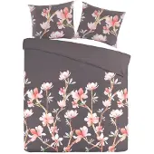Papillon Dekbedovertrek Esmee Grijs Satijn-240 x 200 / 220 cm | Lits-Jumeaux