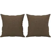vidaXL Sierkussens 2 st 40x40 cm stof bruin