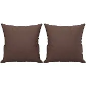 vidaXL Sierkussens 2 st 40x40 cm kunstleer bruin