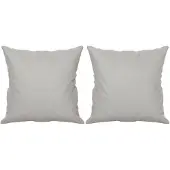 vidaXL Sierkussens 2 st 40x40 cm microvezelstof lichtgrijs