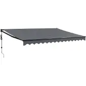 vidaXL Luifel automatisch uitschuifbaar 4,5x3 m antracietkleurig