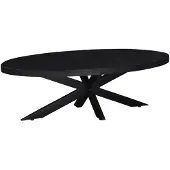 Giga Meubel Salontafel Mansour Ovaal Zwart 130cm