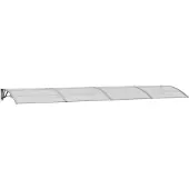 Super Merchant Deurluifel Grijs 400x100 cm Polycarbonaat