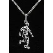 MOOYE ® - Collectie Zilveren Voetballer ketting hanger - 3
