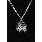 MOOYE ® - Collectie Zilveren Vrachtwagen ketting hanger - klein