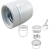 Ks Verlichting Armatuur E27 - 10mm - Base porselein
