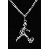 MOOYE ® - Collectie Zilveren Voetbalster ketting hanger