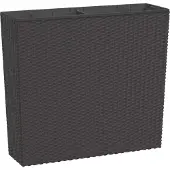 vidaXL Plantenbak met uitneembare bak rattan-look 12/44 L PP bruin