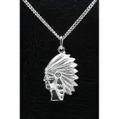 MOOYE ® - Collectie Zilveren Indiaan ketting hanger