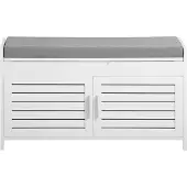 SoBuy Opbergbank met kussen 90x33x80 cm