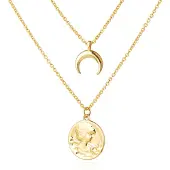 LGT JWLS Multilayer Ketting Coin 2 - 2 lagen