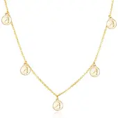 LGT JWLS Ketting met 5 muntjes - Goudkleurig