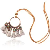 Deja Jewels Deja Boho Tassel Ketting - Zand