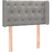 vidaXL Hoofdbord met randen 83x16x78/88 cm fluweel lichtgrijs