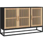 vidaXL Dressoir 105x30x65 cm bewerkt hout zwart