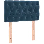 vidaXL Hoofdbord 80x7x78/88 cm fluweel donkerblauw