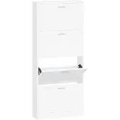 vidaXL Schoenenkast 59x17x150 cm bewerkt hout wit