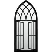 vidaXL Tuinspiegel 100x45 cm ijzer zwart
