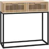 vidaXL Wandtafel 80x30x75 cm bewerkt hout en ijzer