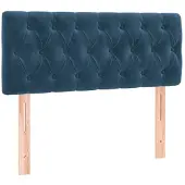 vidaXL Hoofdbord 100x7x78/88 cm fluweel donkerblauw