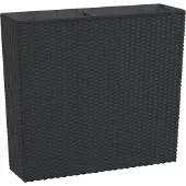 vidaXL Plantenbak met uitneembare bak rattan-look 12/44 L PP antraciet