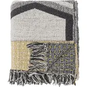 Creative Collection Annli Plaid, Grijs, Gerecycled Katoen (160 x 130 cm)