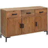 vidaXL Dressoir 110x35x70 cm massief grenenhout bruin
