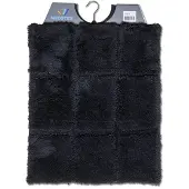 Coppens Wicotex bidetmat ruit zwart 50x60 cm