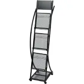 vidaXL Tijdschriftenrek zwart 40x32x131 cm A4