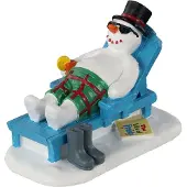 Lemax Kerstdorpminiatuur Relaxing Snowman (sneeuwpop) 8 X 4,3 X 5,4 Cm