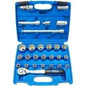 SW-Stahl SW-Stalen doosset sleutels 07624L, 310 mm, 255 mm, 60 mm, gemaakt van chroom-vanadiumstaal, gewicht: 3,945 kg, 4,05 kg, 52 g