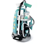 Smoby - Schoonmaaktrolley + stofzuiger - Accessoires inbegrepen - Vanaf 3 jaar