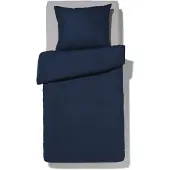 HEMA Dekbedovertrek Zacht Katoen 140x200/220 Donkerblauw (blauw)