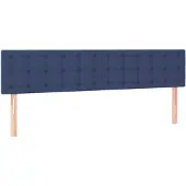 vidaXL Hoofdborden 160x5x78/88 cm stof blauw