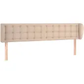 vidaXL Hoofdbord met randen 183x23x78/88 cm kunstleer cappuccinokleur