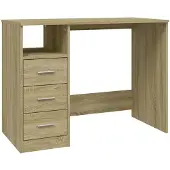 vidaXL Bureau met laden, Sonoma-eikenhout, 102x50x76 cm