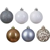 Décoris kerstbal Mix (set van 37) (ø6 cm)