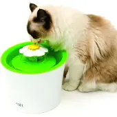 Catit Drinkfontein Bloem Senses - Kattendrinkbak - 3 l Wit Groen
