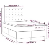 vidaXL Boxspring met matras kunstleer crèmekleurig 120x200 cm