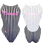 Turbo Sirene Pink Mermaid Swimsuit Blauw M Vrouw