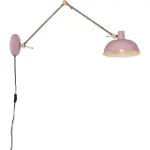 QAZQA Retro wandlamp staal roze met brons - Milou