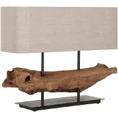 MUST Living Log Erosion tafellamp teakhout 70x60cm
