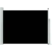 vidaXL Tuinscherm uittrekbaar 100x514 cm zwart