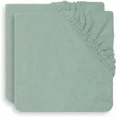 Jollein Aankleedkussenhoes Badstof 50x70cm - Ash Green - 2 Stuks