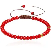 Memphis Armband Natuursteen - 4mm Facetkraal Red