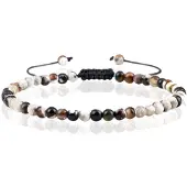 Memphis Fire Armband Natuursteen Kralen - White Fire