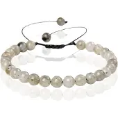 Memphis No.2 Natuursteen Armband Dames - 6mm Flash Stone