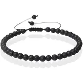 Memphis No.1 Armband - 4mm Lava Stone